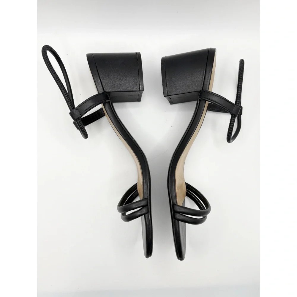 Schutz Black‎ Mid Leather Heels